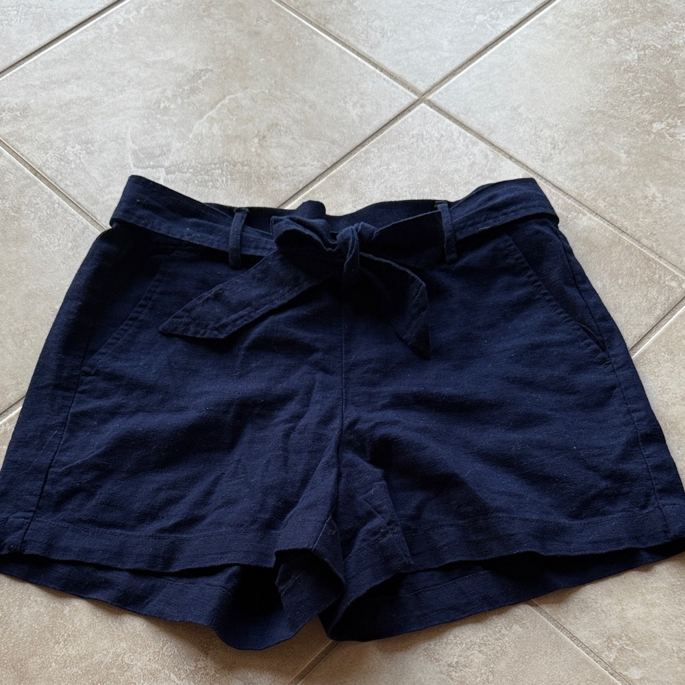 J. Crew High Waist Navy Shorts